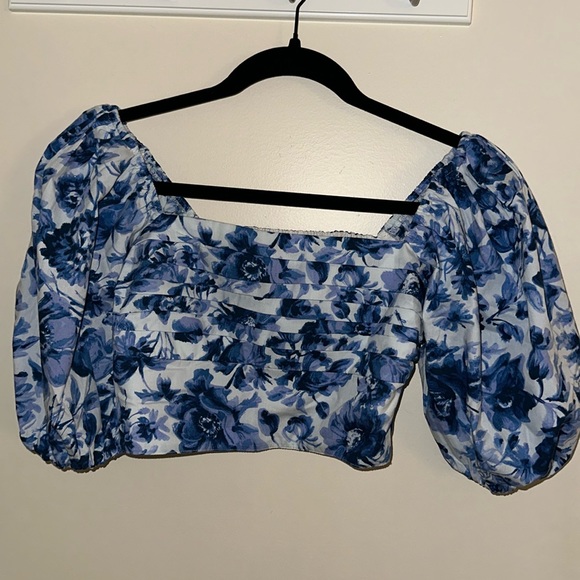 NWT Abercrombie puff sleeve crop top XS - Picture 3 of 6